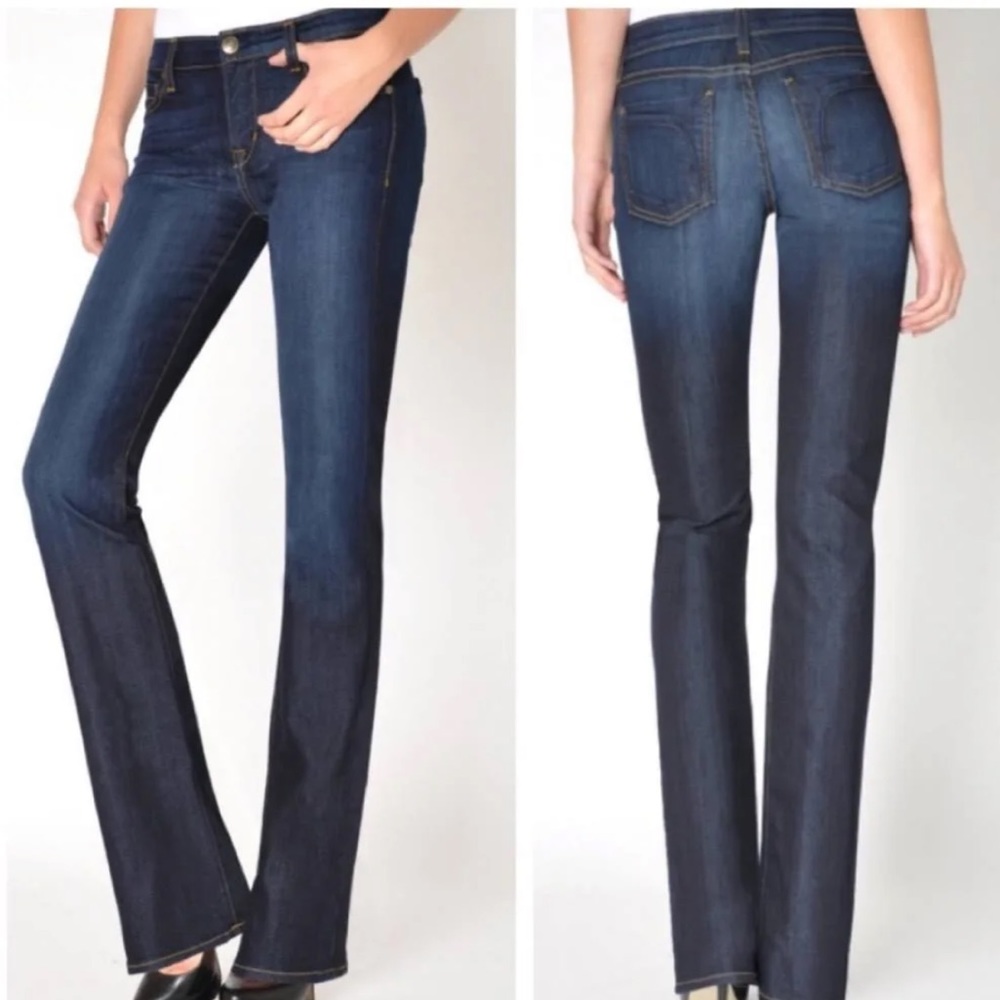 NWT Women’s Fidelity Belladonna Mid Rise Boot Cut Jeans In Smoky Black, Size 26